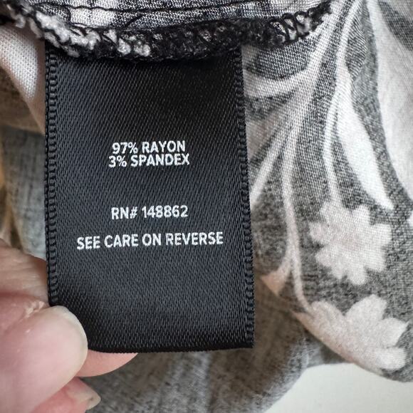 Torrid Tea Length Trapeze Dress Alessa Floral Black Vacation Beach Size 3X EUC - Picture 9 of 15